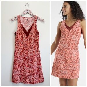 TITLE NINE Freelance Dress Shibori Floral Red Orange Women's Small